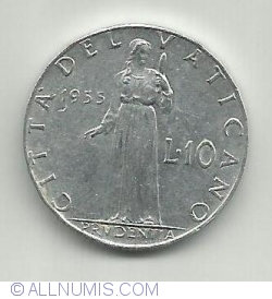 Image #2 of 10 Lire 1955 (XVII)