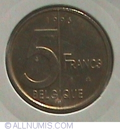 Image #1 of 5 Francs 1996 (Belgique)
