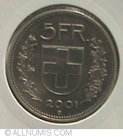 Image #2 of 5 Francs 2001