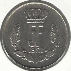Image #1 of 5 Francs 1981