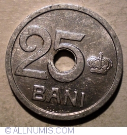 25 Bani 1921 - 4 mm hole
