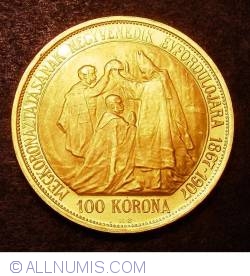 100 Korona 1907 - 40 years anniversary of coronation