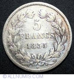 Image #1 of 5 Francs 1835 W