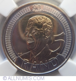 5 Rand 2008 - 90 Year of birth of Nelson Mandela