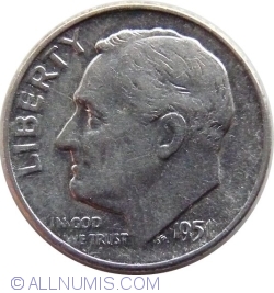 Image #2 of Dime 1951 D
