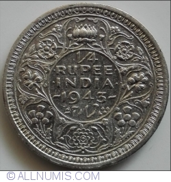 Image #1 of 1/4 Rupee 1943