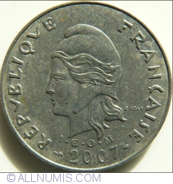 Image #2 of 20 Francs 2007
