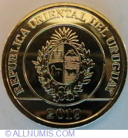 Image #2 of 1 Peso Uruguayo 2019 - Mulita