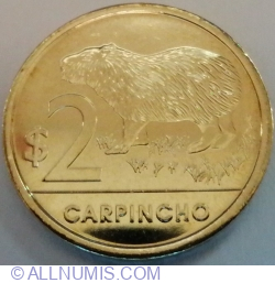 2 Pesos Uruguayos 2019 - Carpincho