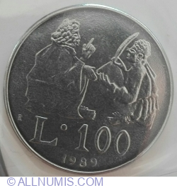 Image #1 of 100 Lire 1989 R - History