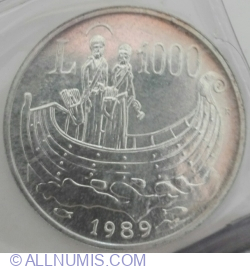 Image #1 of 1000 Lire 1989 R - History