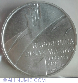 Image #2 of 1000 Lire 1990 R - 1600 Years of History