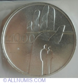 Image #1 of 1000 Lire 1990 R - 1600 Years of History