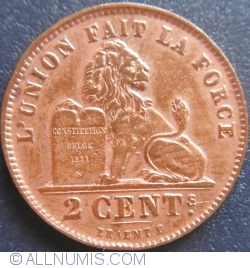 Image #1 of 2 Centimes 1914 BELGES