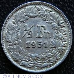 Image #1 of 1/2 Franc 1951