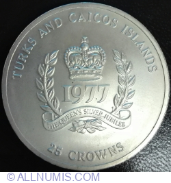 Image #1 of 25 Crowns 1977 - 25th Anniversary of the Accession of Queen Elizabeth II - Silver Jubilee
