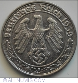 Image #2 of 50 Reichspfennig 1939 B