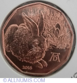 5 Euro 2016 - Duerer's Young Hare