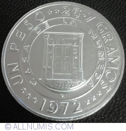 Image #1 of 1 Peso 1972 - 25th Anniversary of the Central Bank