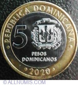 Image #1 of 5 Pesos Dominicanos 2020
