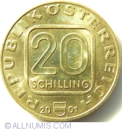 20 Schilling 2001 - 200th Anniversary Johann Nestroy