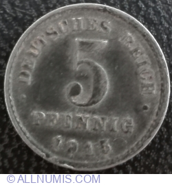 5 Pfennig 1915 G