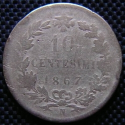 Image #1 of 10 Centesimi 1867 N