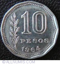 Image #1 of 10 Pesos 1964