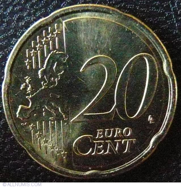 20 евро в рублях. Монета 20 Euro Cent 2011. Монета 20 Cent Euro 2011 Sena. Австрия 20 центов. 10 Euro Cent 2019 a.