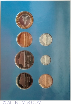 Set Monetarie 1995 - KM202-206, 210 + Zuid-Holland medal