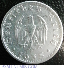 Image #2 of 50 Reichspfennig 1935 G