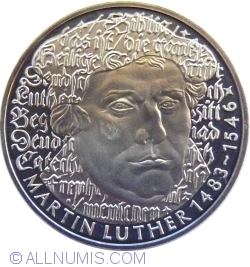 Image #2 of 5 Mark 1983 G - 500th birthday of Martin Luther (PROOF)