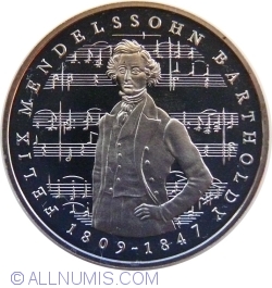 Image #2 of 5 Mark 1984 J - 175th birthday of Felix Mendelssohn Bartholdy (PROOF)