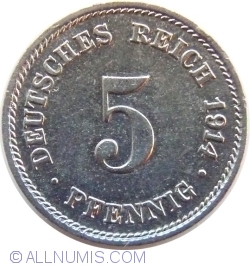 5 Pfennig 1914 G