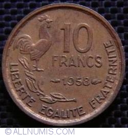 10 Franci 1958