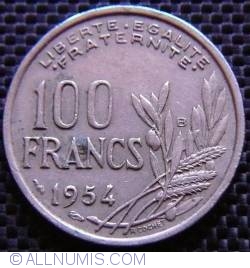 100 Franci 1954 B
