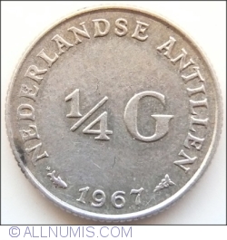 Image #1 of 1/4 Gulden 1967 - Fish & Star