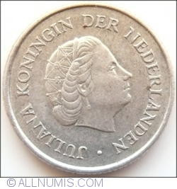 Image #2 of 1/4 Gulden 1967 - Fish & Star