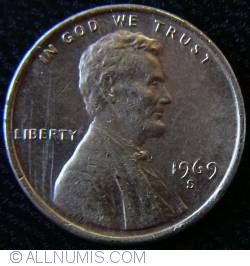 Image #2 of 1 Cent 1969 S