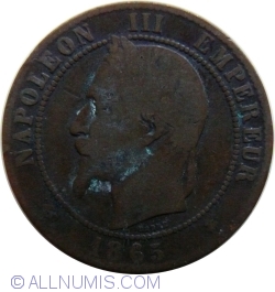 Image #2 of 10 Centimes 1865 A