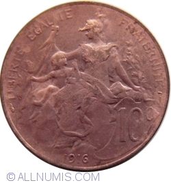 10 Centimes 1916 - Fara steluta