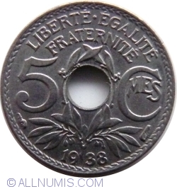 Image #1 of 5 Centimes 1938 - Fara puncte