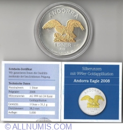 1 Diner 2008 - Golden Eagle - Silver Bullion