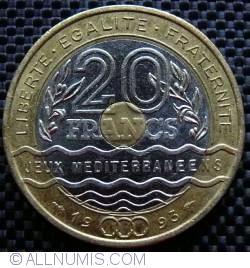 Image #1 of 20 Francs 1993 - Mediterranean Games