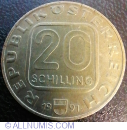 Image #1 of 20 Schilling 1991 - 300 Years Accession of Arcbishop Johann E. Graf Thun