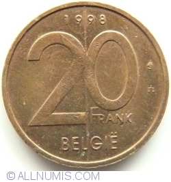 Image #1 of 20 Francs 1998 (België)