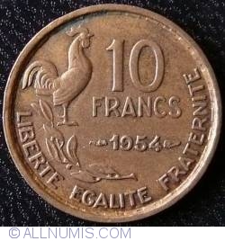 10 Franci 1954