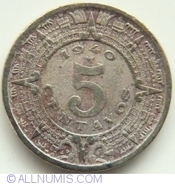 Image #1 of 5 Centavos 1940