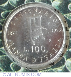 100 Lire 1993 - 100th Anniversary - Bank of Italy