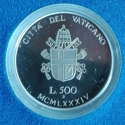 Image #1 of [PROOF] 500 Lire 1984 - 2000th Anniversary